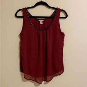 Wine Red Banana Republic Tank Top Size S EUC